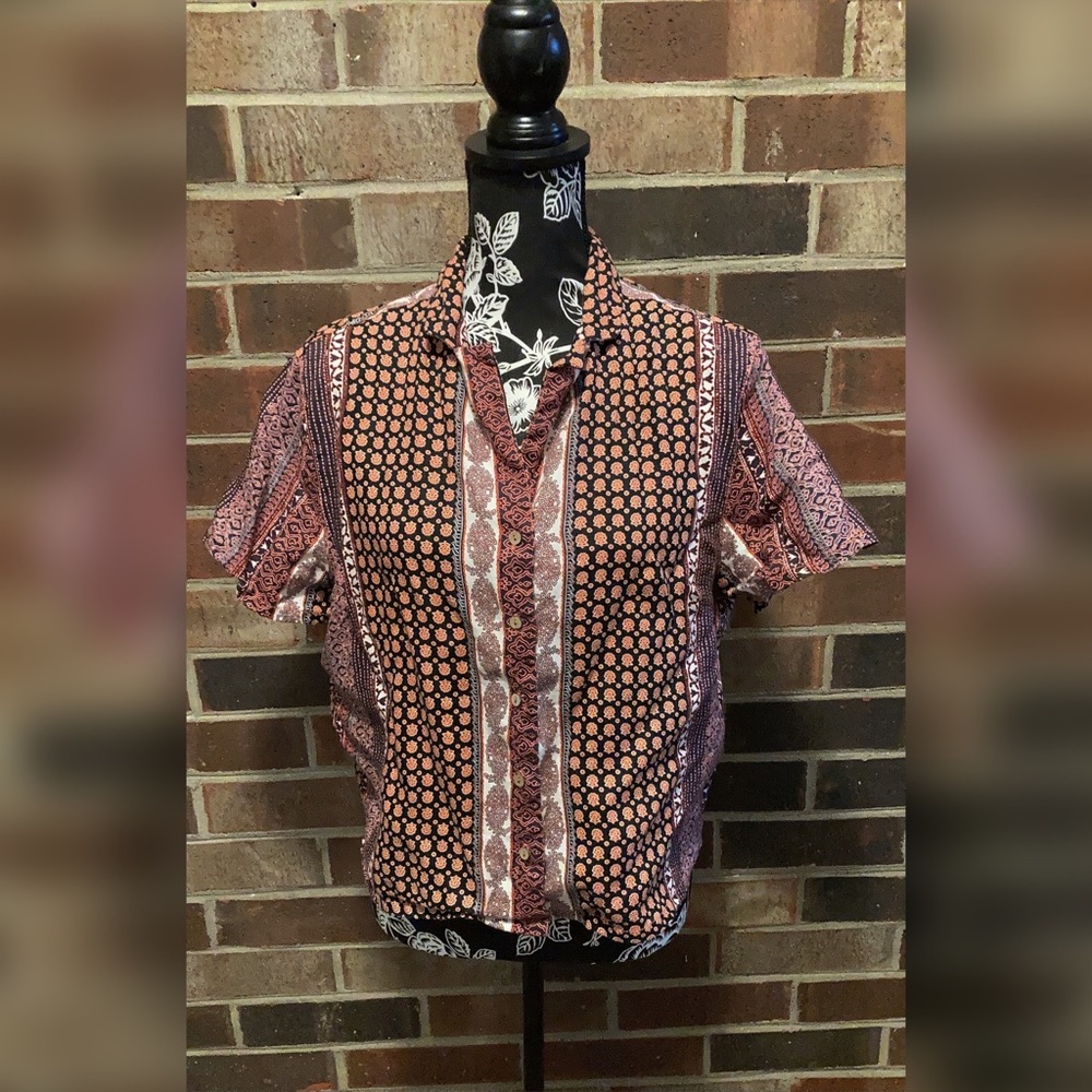 Rachel Zoe Print Tribal Cropper Top